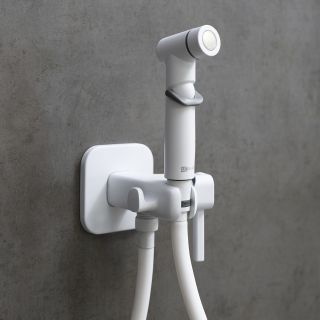 Гигиенический душ со смесителем Lemark Solo LM7165MW хром/белый